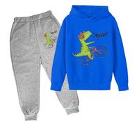 2 Pezzi Unisex Set di Felpe Felpata Jogging Ginnastica per Ragazzo E Bambine Ragazzi con Tasche Giacche Pantaloni Tasca Bambini Inverno Tute Sportive Bambina 2-14 Anni
