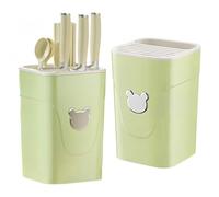 2 Pezzi Universal Porta Coltelli Cucina, Ceppo Portacoltelli senza Coltello con 8 Fessure e Fori di drenaggio per Coltelli da cucina