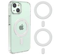 2 Pezzi Universale Adesivo Magsafe, Anello Magnetico Cellulare Può Essere Collegato al Supporto e Agli Accessori MagSafe, Compatibile con iPhone 16 15 14 13, Galaxy S23 S22 S21, Bianco