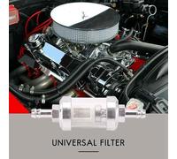 2 Pezzi Universale Cromo Petrolio Greggio Motore Inline 5/16 Pollici 8mm