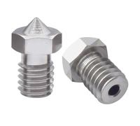 2 pezzi V5 V6 ugello in acciaio inossidabile 0.2/0.3/0.4/0.5/0.6/0.8mm filettatura M6 for stampante 1.75MM estrusore Hotend(06mm 1.75mm)