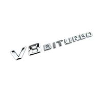 2 pezzi V8 BITURBO Logo emblema distintivo per paraurti laterale - sinistra e destra - Targa autoadesiva tipo per Mercedes Benz AMG decorazione modificata
