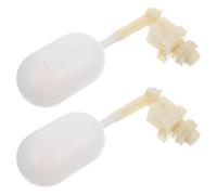 2 Pezzi Valvola Galleggiante Regolabile da 1/2 Pollice | Braccio Regolabile, Compatibile con Acquari e Uso Agricolo, Materiale Robusto ABS PE Nr, Colore Beige