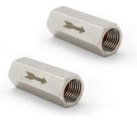 2 Pezzi Valvola Unidirezionale 1/4", Ottone D'Argento Valvola Di Ritegno Dell'Ar