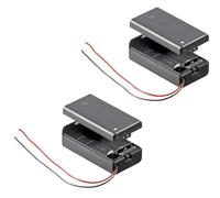 2 pezzi vano batteria nero con alloggiamento chiuso, interruttore on/off, 2 batterie da 9 V