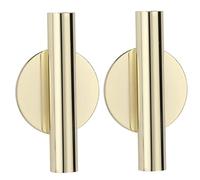 2 pezzi vasi a parete per fiori 4.3x2.4 Vase a parete di fiori secchi sospesi vasi di fiori in metallo lisci con per Hone, Office, Wedding (Golden)