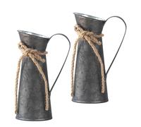 2 pezzi Vaso brocca vintage: vaso rustico da fattoria per fiori - Brocca per