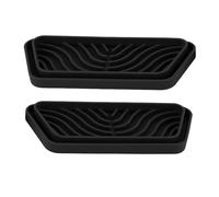 2 Pezzi Vassoio Antigoccia per Frigorifero Dispenser Acqua Rettangolare 20,8 x 7,9cm in Silicone Raccogligocce Raccogligocce Accessori per Frigorifero per Schizzi, Riciclo Dell'acqua(Nero)