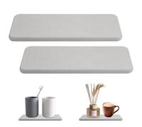 2 Pezzi Vassoio in Pietra Assorbente per Lavello,22 x 8 CM Sottobicchieri Diatomite Assorbenti Acqua,Asciugatura Rapida Vassoio Pietra Assorbente,Sottobicchieri in Terra di Diatomee Assorbenti