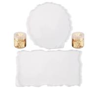 2 Pezzi Vassoio Silicone Stampo Kit Irregolare Resina Epossidica per Fai da Te