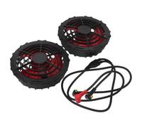 2 Pezzi Ventilatore Cooling Fan per Abbigliamento Refrigerante Nero