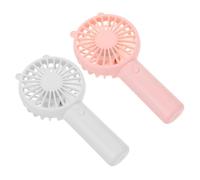2 Pezzi Ventilatore Portatile USB Ricaricabile a Tre Velocità, Mini | Pp, Sette Pale, Rumore Inferiore a 36 Decibel, Durata 30 Minuti, per Baseball e Campeggio