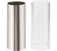 2 pezzi vetrino e acciaio inox scorrevole in scatola per chitarra, basso, medio (6 cm)