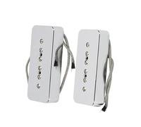 2 Pezzi Vintage Alnico 5 P90 Chitarra Elettrica Pickup Al Manico Ponte Single Coil Accessori Per Strumenti Pickup Elettrico A Doppia Bobina(Chrome NB Set)