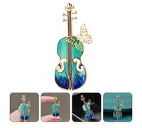 2 pezzi vintage blu violino spilla per spillo di musica elegante per spalla di