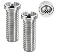 2 Pezzi Vite per Piletta Lavello Cucina, Vite a Bullone in Acciaio Inox, Vite Filettata Cava M12 x 32 mm per Tappo Filtro Lavandino e Bacino