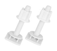 2 Pezzi Viti Asse Wc in ABS Bianco, Kit Bulloni Fissaggio per Tavoletta | Riduzione Oscillazione e Protezione Graffi, Ricambio per Manutenzione Bagno, Adatto a Sedili e Copriwc