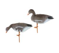 2 Pezzi Vivid Goose Hunting Decoy 3D Heads Scarer Turkey Bird Decoys Garden