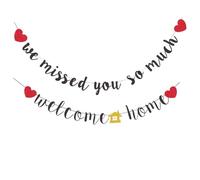 2 pezzi Welcome Home, Welcome Back, ghirlande molto attraenti e squisite, decorazione per la casa per una casa calda, benvenuto ideale per ospiti e famiglie