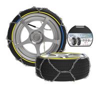 2 Pezzi x 12 mm Catene da Neve in Lega di Acciaio, Catene da Neve Durevoli per Auto con Tenditore (KN 140)