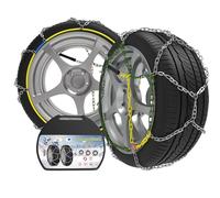 2 Pezzi x 12 mm Catene da Neve in Lega di Acciaio, Catene da Neve Durevoli per Auto con Tenditore (KN 100)