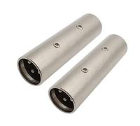 2 pezzi XLR da maschio a maschio e amp;Adattatore XLR da femmina a femmina a 3 pin Microfono audio Mic Connettore for cavo di prolunga jack XLR a 3 poli(2Pcs Male)