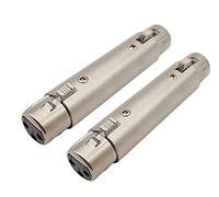 2 pezzi XLR da maschio a maschio e amp;Adattatore XLR da femmina a femmina a 3 pin Microfono audio Mic Connettore for cavo di prolunga jack XLR a 3 poli(2Pcs Female)