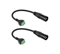 2 Pezzi XLR Maschio A 3 Pin Terminale Cavo Convertitore A Vite Senza Saldatura per Microfono da Studio, Altoparlanti, Registrazione Dal Vivo
