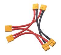 2 pezzi XT60 Series Connector Cable 1-Female to 2 Male Adapter for RC Lipo Battery, 12AWG Silicone Wire Serial Plug for Drone Charging