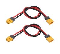 2 pezzi XT60H XT60 Maschio a XT60H XT60 Femmina Adattatore di Collegamento Batteria con Cavo 30 cm 14 awg in Silicone (cavo xt60h)