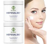 2 pezzi Yeast Unguento di lievito, crema di lievito per tutti i tipi di pelle, unguento lievito contro la pelle secca, con il vantaggio di aloe vera e ginkgo biloba, pelle di grattugia crema