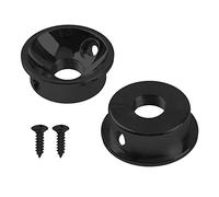 2 pezzi Yootones Jack per chitarra elettrica 6,35 mm Electrosocket Jack Piastra compatibile con Tele Telecaster (nero)