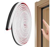 2 Pezzii Guarnizione Porta Finestra Adesiva Set, 6M Autoadesivo Striscia Porta in Gomma a Forma di D, Anti-Collisione D-Tipo Guarnizioni Porta per Telaio de Porta