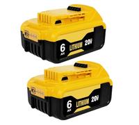 2 Pezzo 20V 6.0Ah Batteria Di Ricambio Ricaricabile Agli Ioni Di Litio Compatibile Con Dewalt MAX/DCD/DCF/DCG/ DCB206 DCB200 Accessori Per Elettroutensili Senza Filo