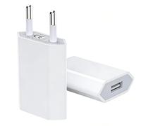 2 Pezzo Alimentatore USB, Adattatore Universale 5V 1A, Caricabatterie Compatibile con Cellulari, Android, Smartwatch, Cuffie, Orologi Intelligenti, Fotocamere, Tablet, Bianco