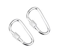 2 Pezzo Argen Moschetti in alluminio chiusura a vite - Indispensabile per viaggi campeggio, portachiavi, avventure all'aperto attrezzature vacanze donne