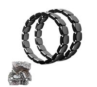 2 Pezzo Bracciale Ematite per Uomo, Bracciale In Ematite Da Uomo, Naturale Braccialetti In Pietra Di Ematites Che Aumentano L'energia, Braccialetto Curativo Pietra Ripristina Fiducia Gioielli Polso