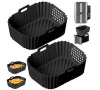 2 Pezzo Contenitore Friggitrice Ad Aria Per Ninja SL401 SL400, Teglia Silicone Friggitrice Ad Aria, Teglie Silicone Per Friggitrice Ad Aria, Contenitore Silicone Per Friggitrice Ad Aria