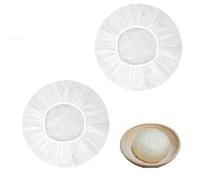2 Pezzo Coperchi per Cestino Lievitazione Pane,Cuffie Copri Alimenti Coperchio Riutilizzabile Copertura per Impasto,Cuffia Alimentare Copri Ciotola Bread Bowl Coperture Riutilizzabili Elasticità Tappo