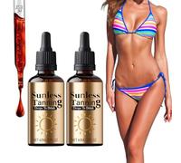 2 Pezzo Gocce Abbronzanti Per Il Viso E Corpo,Gocce Abbronzanti Senza Sole 2026,Orali Da Bere, Aumentano Naturalmente La Melanina,Migliora Il Tono Naturale Della Tua Pelle