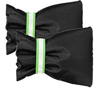 2 Pezzo Nero con strisce riflettenti 22*18cm Coperture Impermeabili per Rubinetti, Copertura Spessa per Inverno, Protezione Rubinetti Giardino Rustica, Copertura Protettiva per Rubinetti Esterni