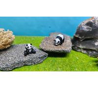 2 Pezzo Panda Orsi 1/87 Resina Animale H0 Ho 1:87 Dipinto/Incolore Set