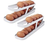 2 Pezzo Porta Uova da Frigo,contenitore uova per Frigorifero,Uovo Rondelle,2 Strati Reg Organizer Frigorifero Eg Dispenser Supporto Uovo Stoccaggio Uovo 2-Tier Uovo Rack per 12-14 Uova.