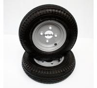 2x Ruota Completa 4.80/4.00-8 Indice 62M 8Zoll Rimorchio Pneumatici Cerchione