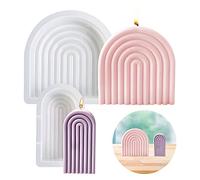 2 Pezzo Stampi per Candele in Silicone, A Forma di Ponti Arcobaleno, Candele, 3D per Candele Fai-da-Te Forniture per Sapone Torte in Silicone Sapone Candele Decorazioni Artigianali Ornamenti