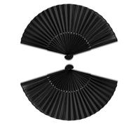 2 Pezzo Ventilatori a Mano Neri Pieghevoli Fans Pieghevoli Fans Pieghevoli Fans Pocket Fans Mano Pieghevoli Fans cinesi per Danza, Partito, Regali di Nozze, Decorazione DIY, Decorazioni per la Casa