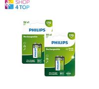 2 PHILIPS RICARICABILI 6HR61 8.4V BATTERIA NiMH 1BL BATTERIE 170 MAH NUOVE