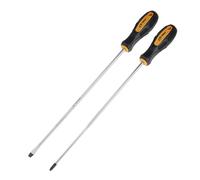 #2 Phillips/7mm Intaglio Magnetico Cacciavite Set 12" Nero+Giallo Maniglia