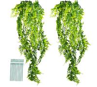 2 Piante Artificiali Di Felce Per Interni Ed Esterni, Da Appendere, Con 10 Legacci Per Piante Verde Scuro, Decorazione Per La Casa Verde, Per Il Soggiorno E Il Giardino, La Camera Da Letto