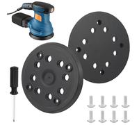 2 piastre abrasive in velcro da 125 mm con gancio e loop 8 fori e 4 piastre abrasive per occhi, tra cui 8 viti, 1 cacciavite, compatibile con levigatrice orbitale Bosch PEX 270 A e PEX 270 AE
